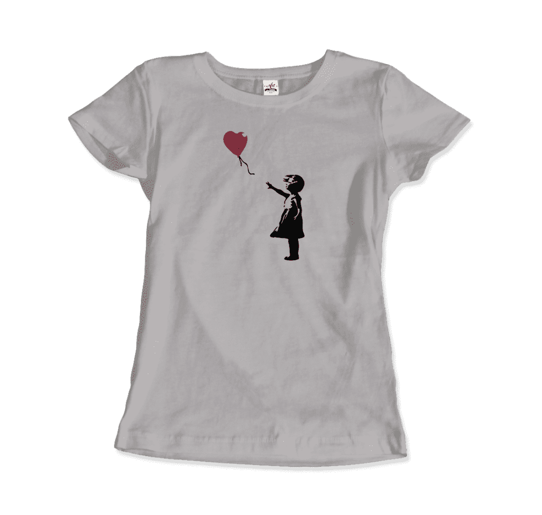 Banksy The Girl with a Red Balloon Artwork T-Shirt-14