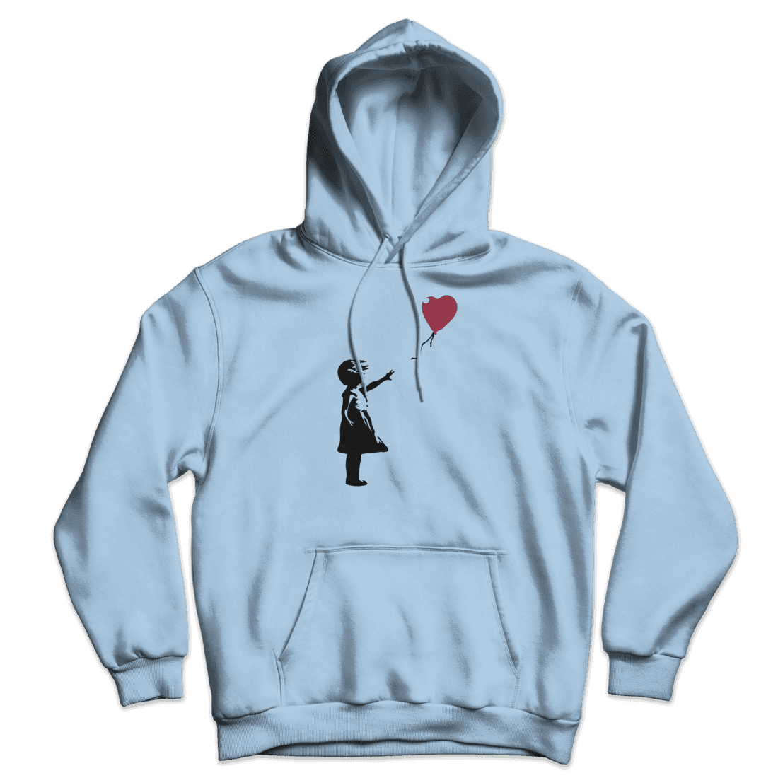 Banksy The Girl with a Red Balloon Artwork Unisex Hoodie-2