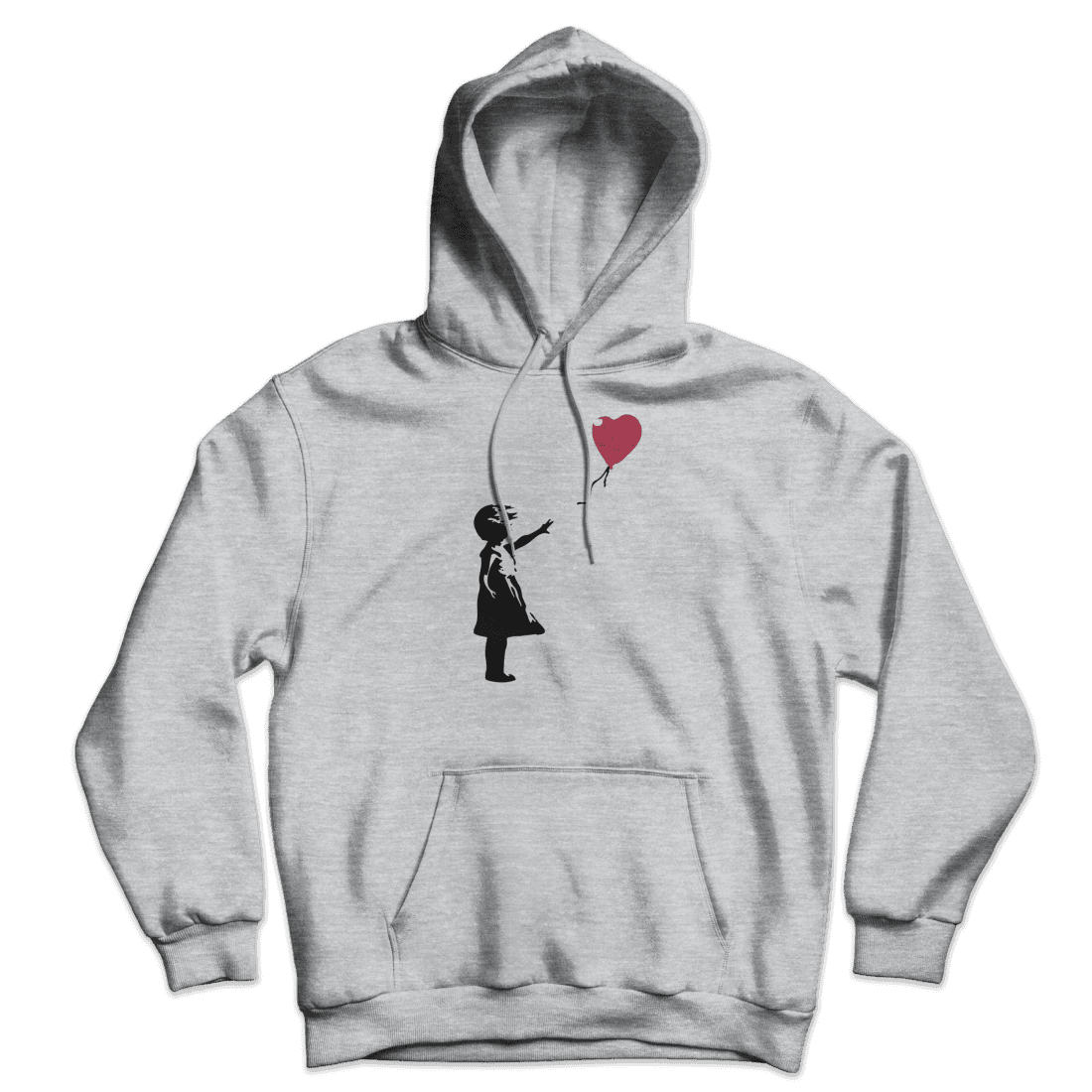 Banksy The Girl with a Red Balloon Artwork Unisex Hoodie-0