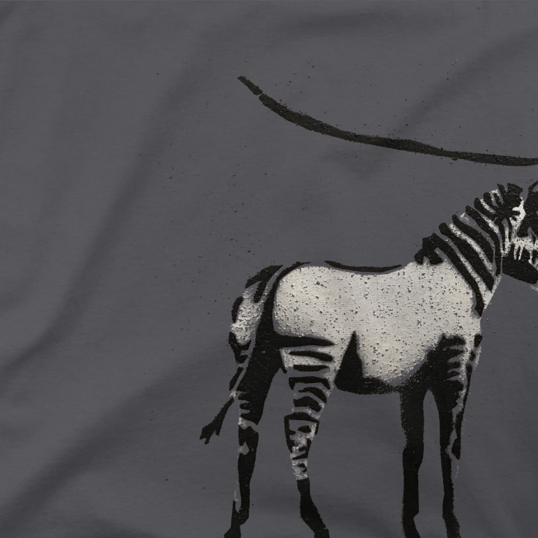 Banksy Zebra Stripes Artwork T-Shirt-1