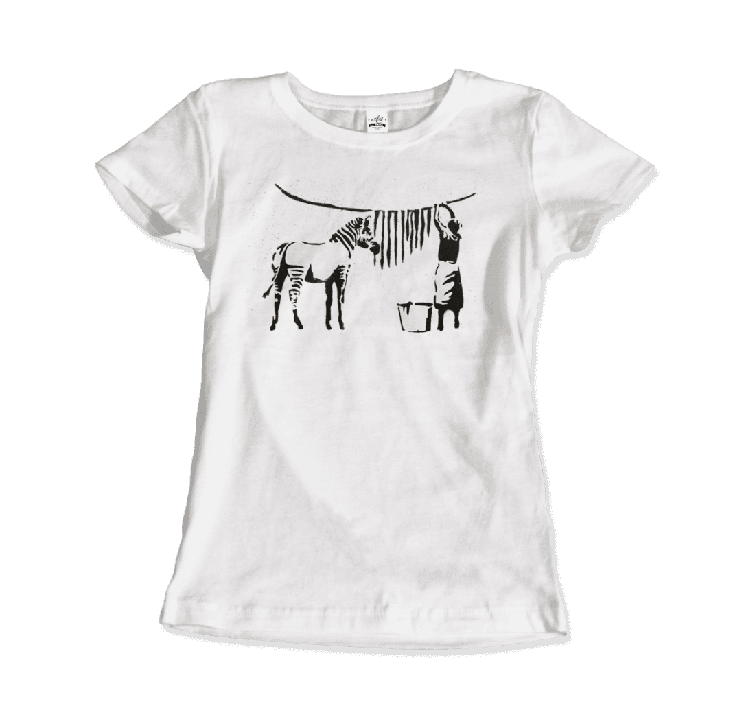 Banksy Zebra Stripes Artwork T-Shirt-4