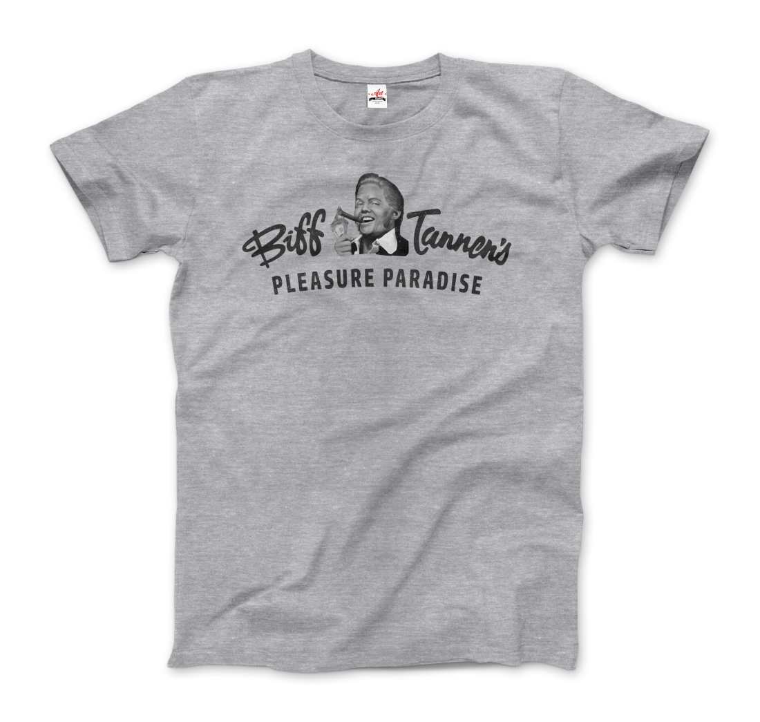 Biff Tannen's Pleasure Paradise Dusted Logo - Back to the Future T-Shirt-6