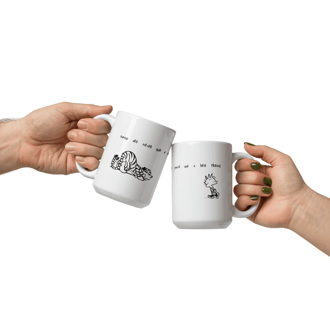 Calvin and Hobbes Best Friends Quote Mug-2