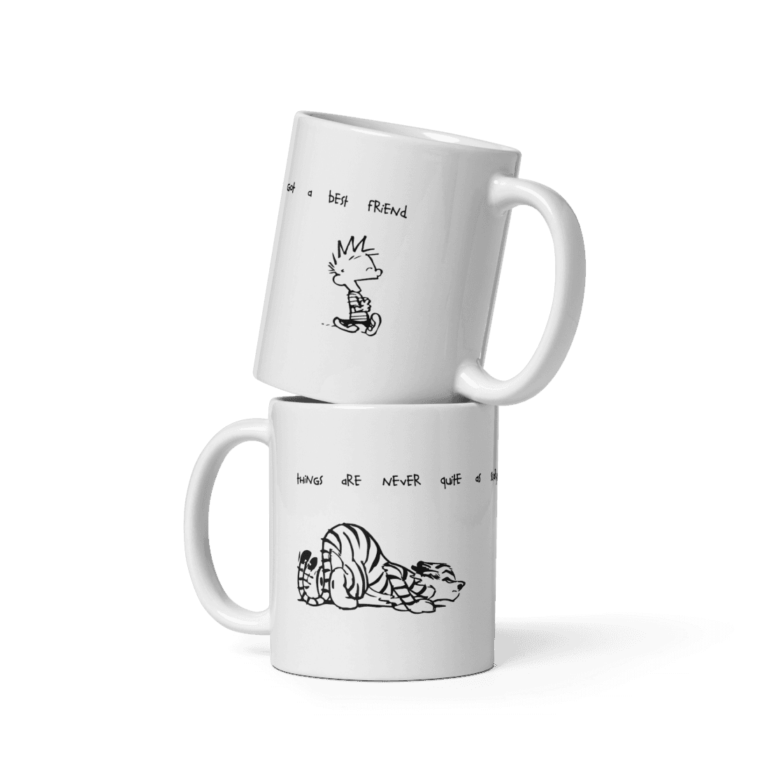 Calvin and Hobbes Best Friends Quote Mug-0