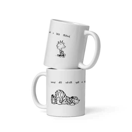 Calvin and Hobbes Best Friends Quote Mug-0