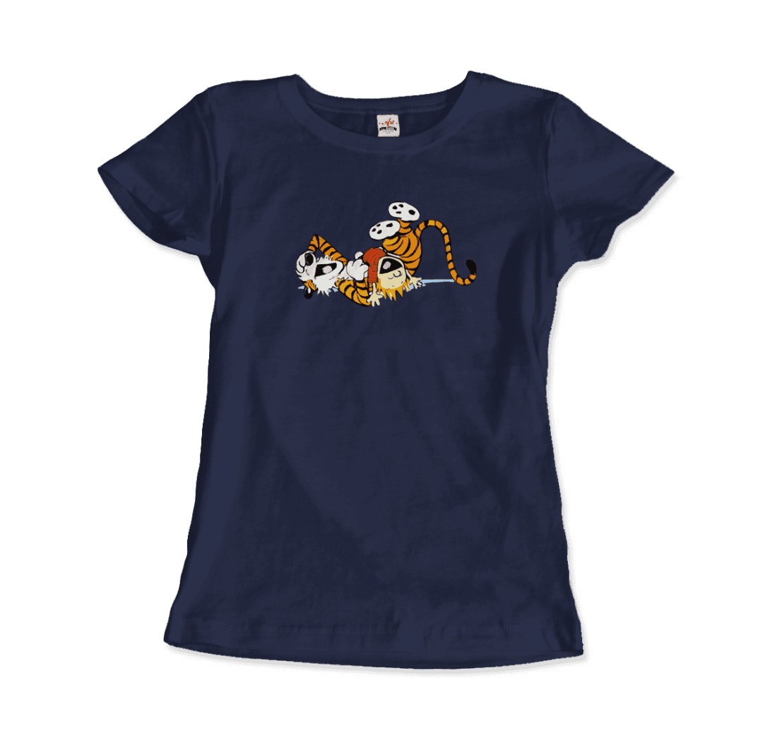 Calvin and Hobbes Laughing on the Floor T-Shirt-12