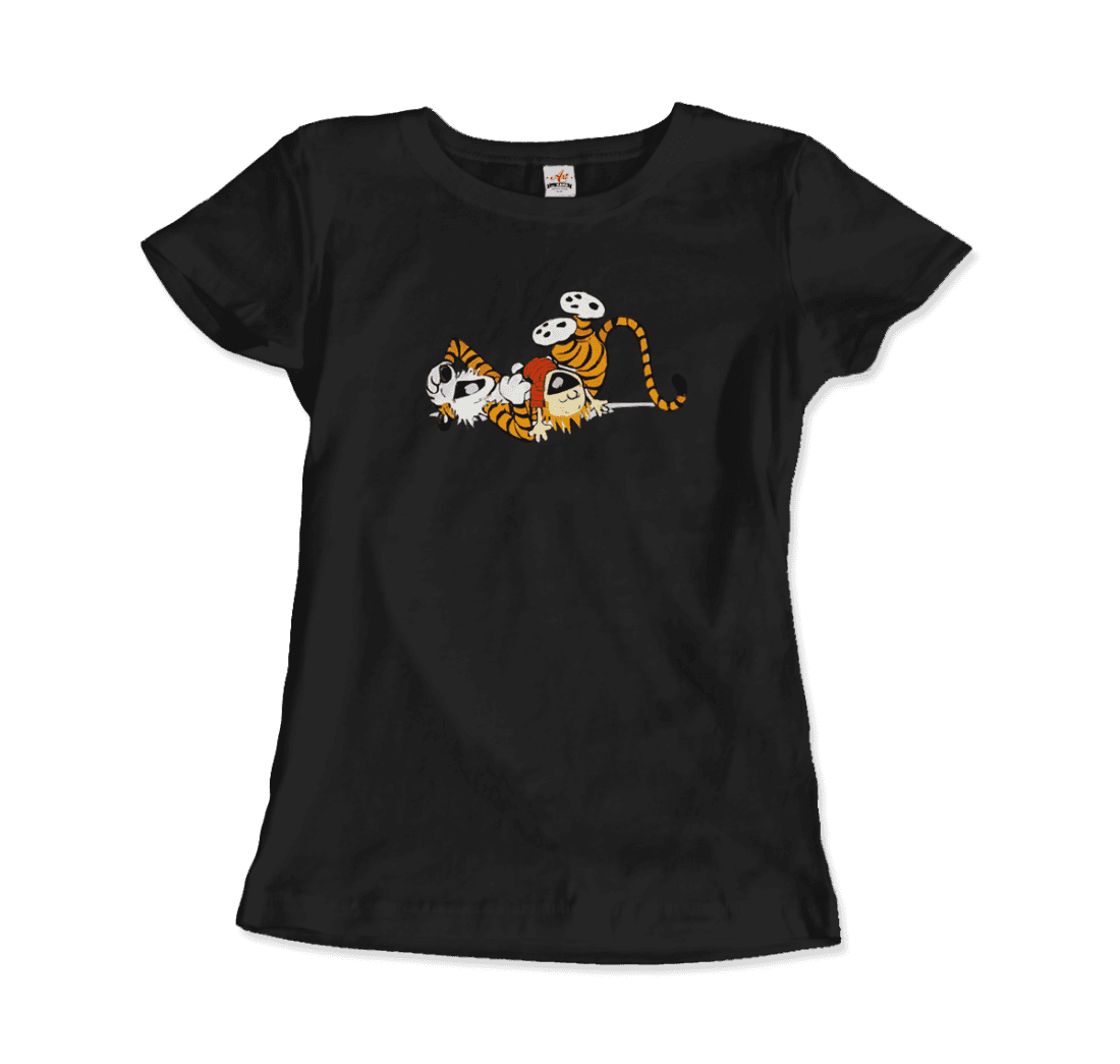 Calvin and Hobbes Laughing on the Floor T-Shirt-10