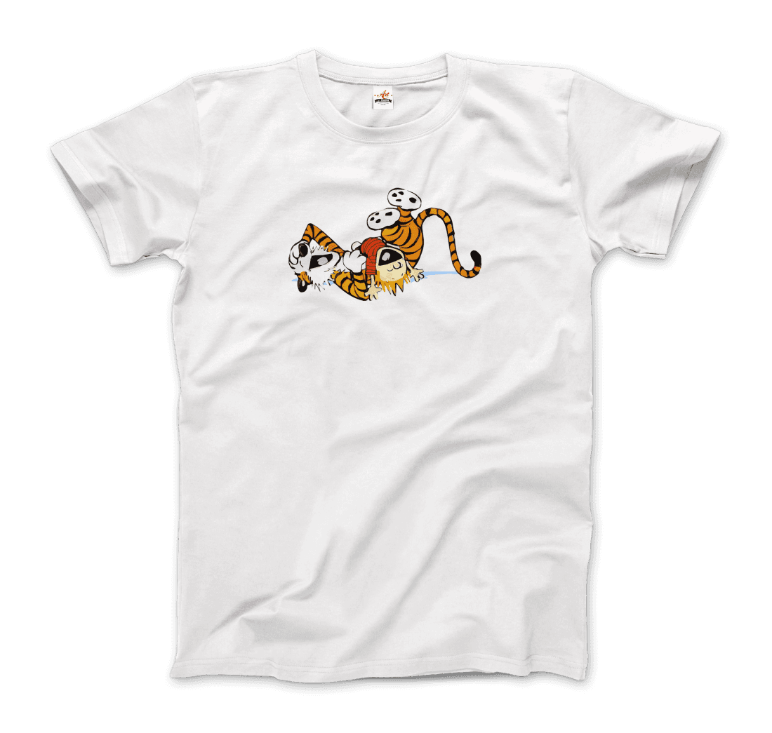 Calvin and Hobbes Laughing on the Floor T-Shirt-6