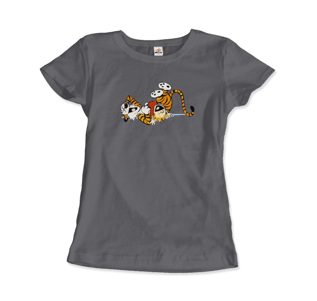 Calvin and Hobbes Laughing on the Floor T-Shirt-14