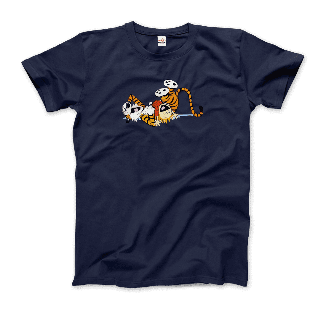 Calvin and Hobbes Laughing on the Floor T-Shirt-7