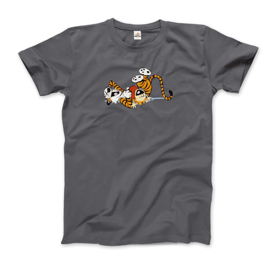 Calvin and Hobbes Laughing on the Floor T-Shirt-9