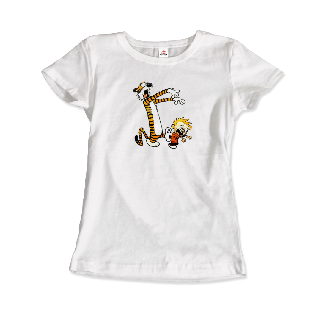 Calvin and Hobbes Playing Zombies T-Shirt-4