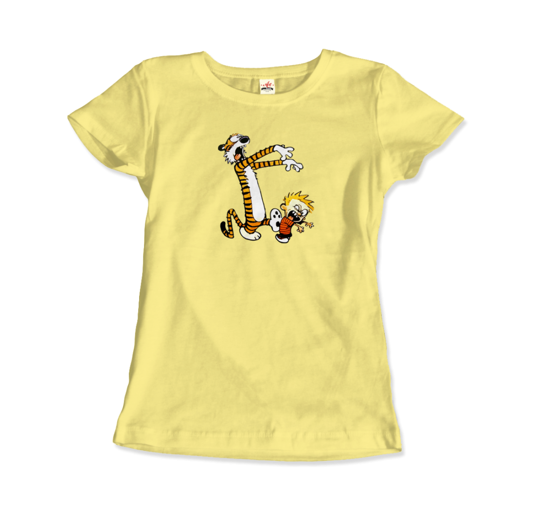 Calvin and Hobbes Playing Zombies T-Shirt-2