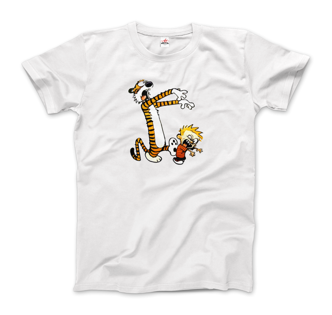 Calvin and Hobbes Playing Zombies T-Shirt-3