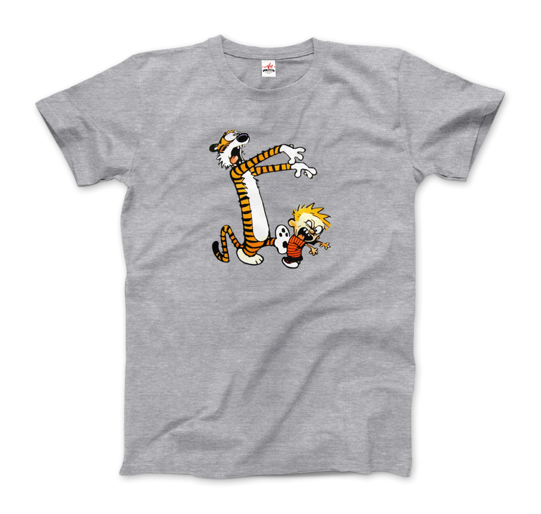 Calvin and Hobbes Playing Zombies T-Shirt-5