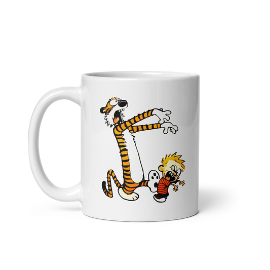 Calvin and Hobbes Playing Zombies Mug-0