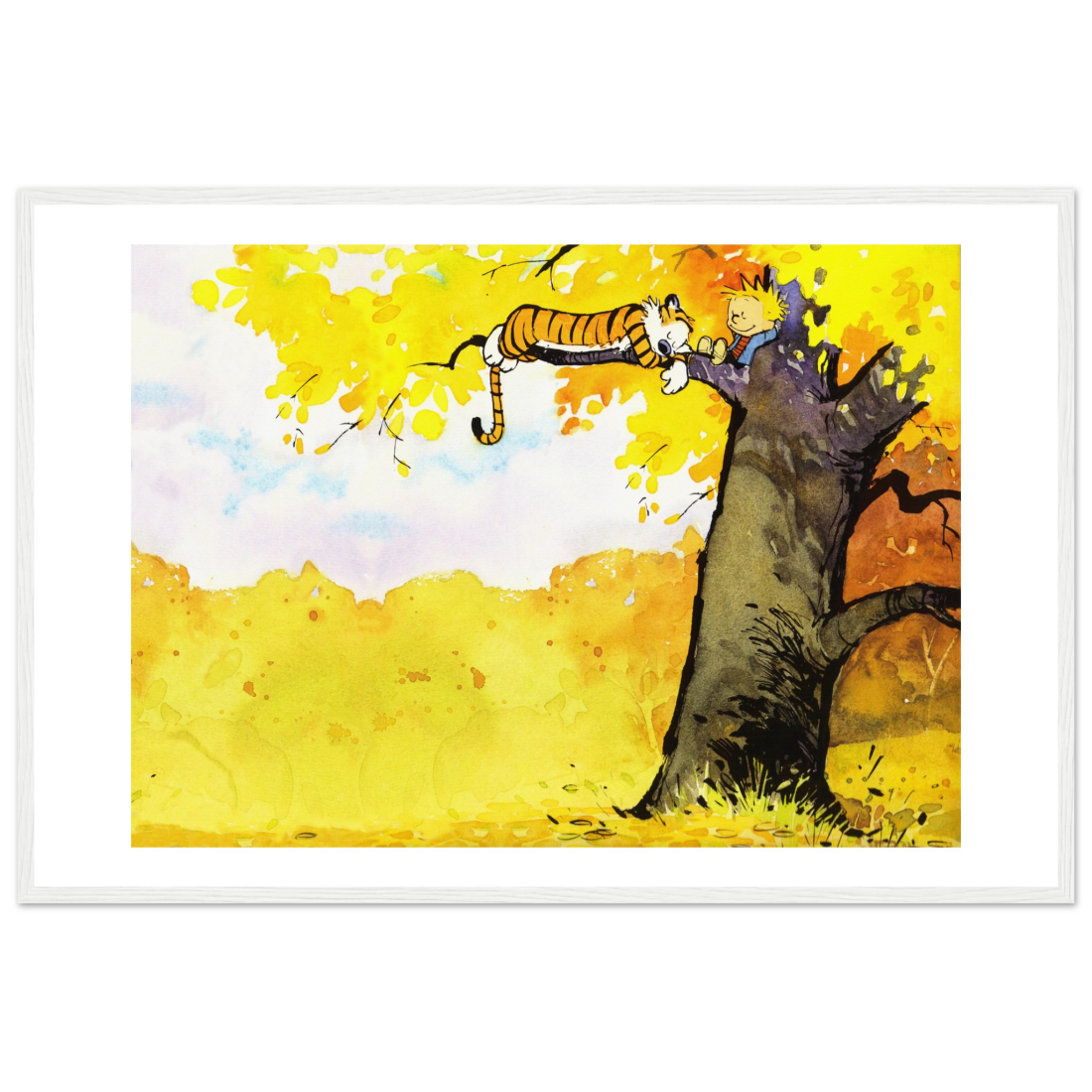 Calvin and Hobbes Resting on a Tree Poster-16