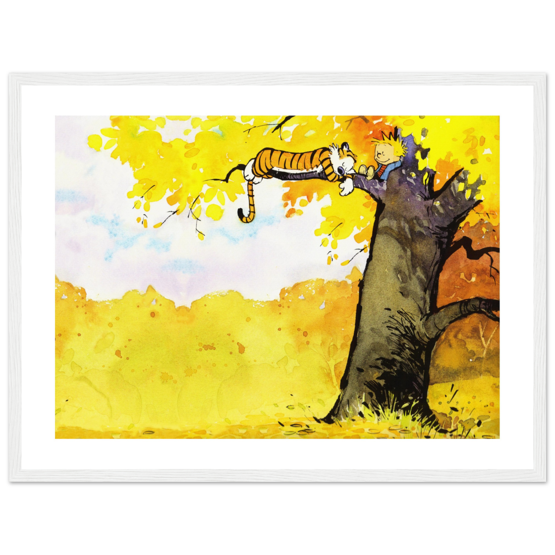 Calvin and Hobbes Resting on a Tree Poster-13