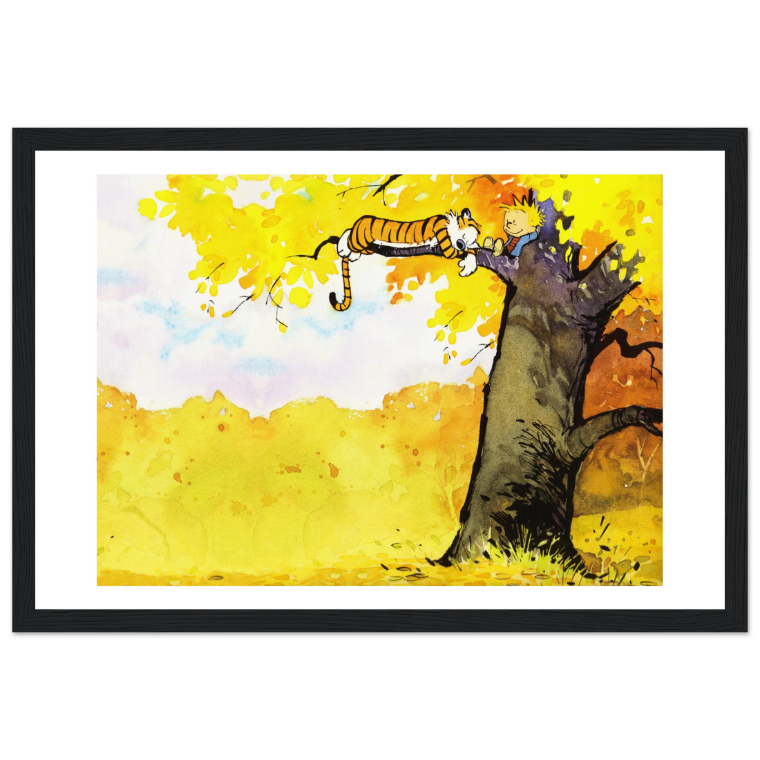 Calvin and Hobbes Resting on a Tree Poster-2