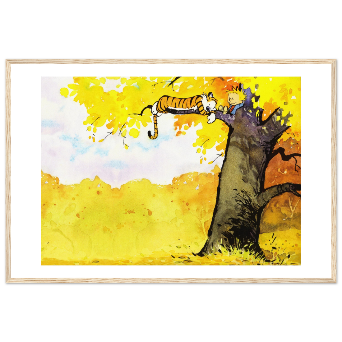 Calvin and Hobbes Resting on a Tree Poster-15