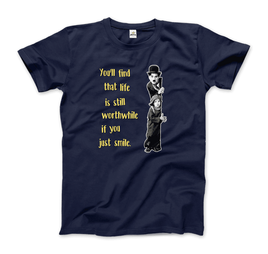 Charlie Chaplin Inspirational Quote T-Shirt-0