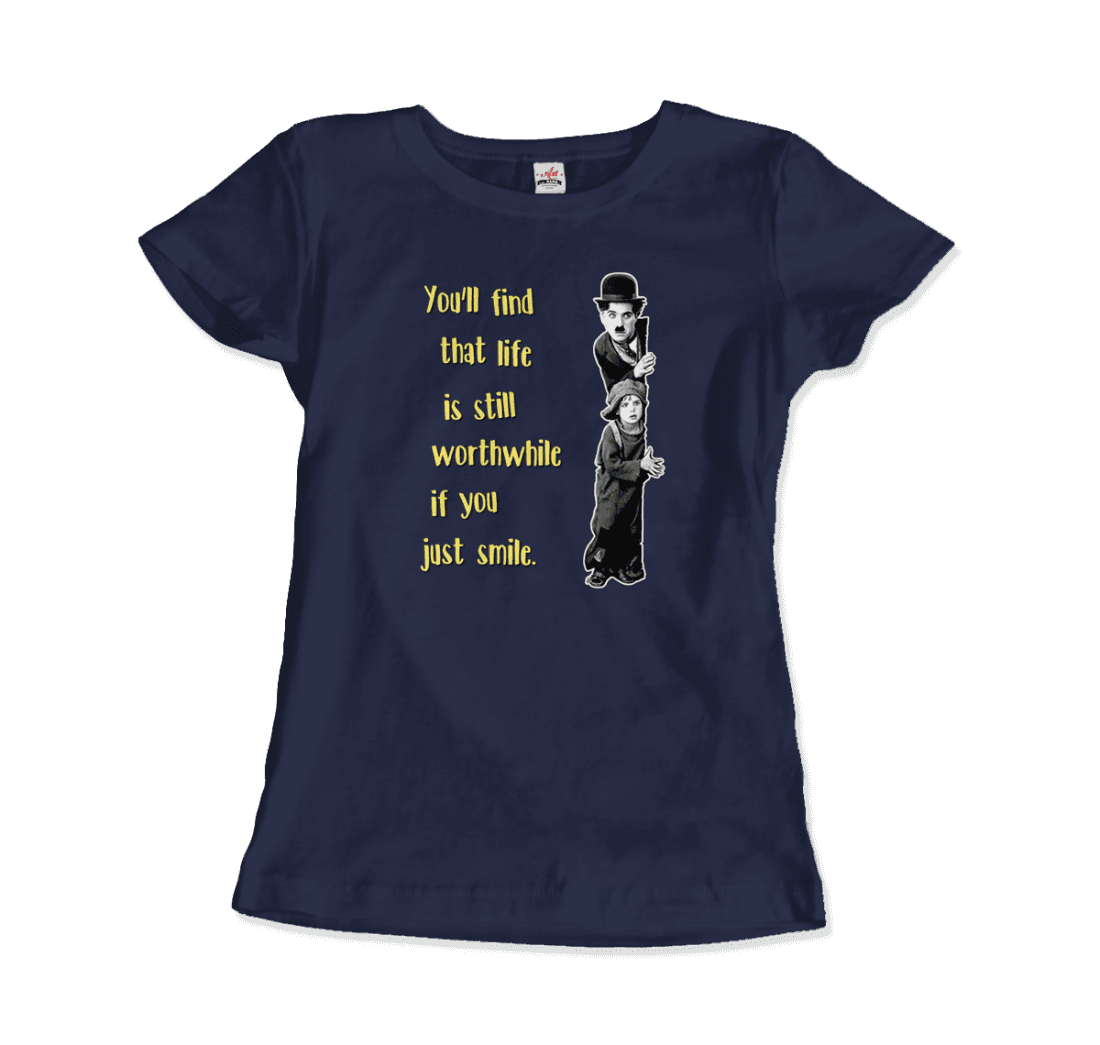 Charlie Chaplin Inspirational Quote T-Shirt-1