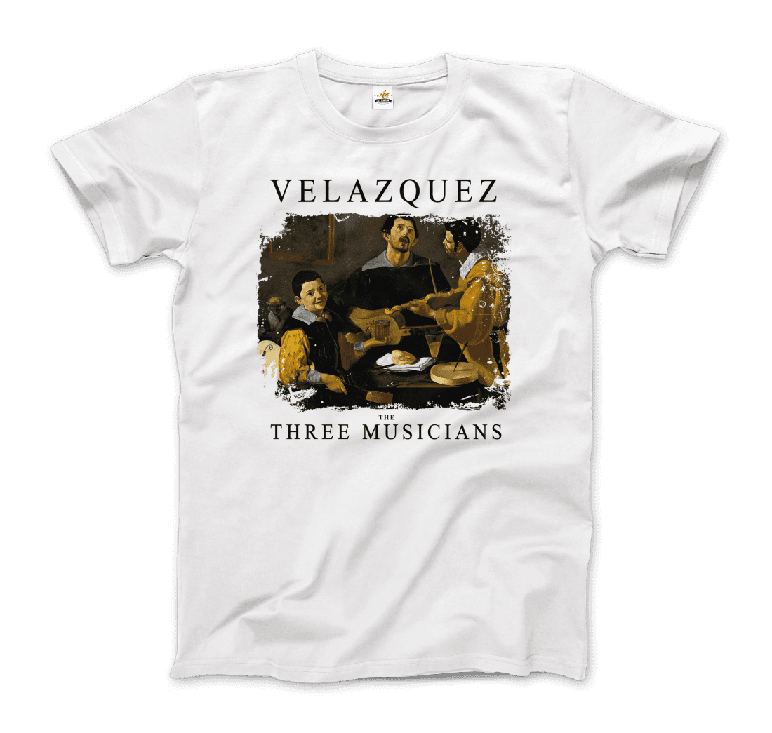 Diego Velazquez - The Three Musicians, 1622 Artwork T-Shirt-0