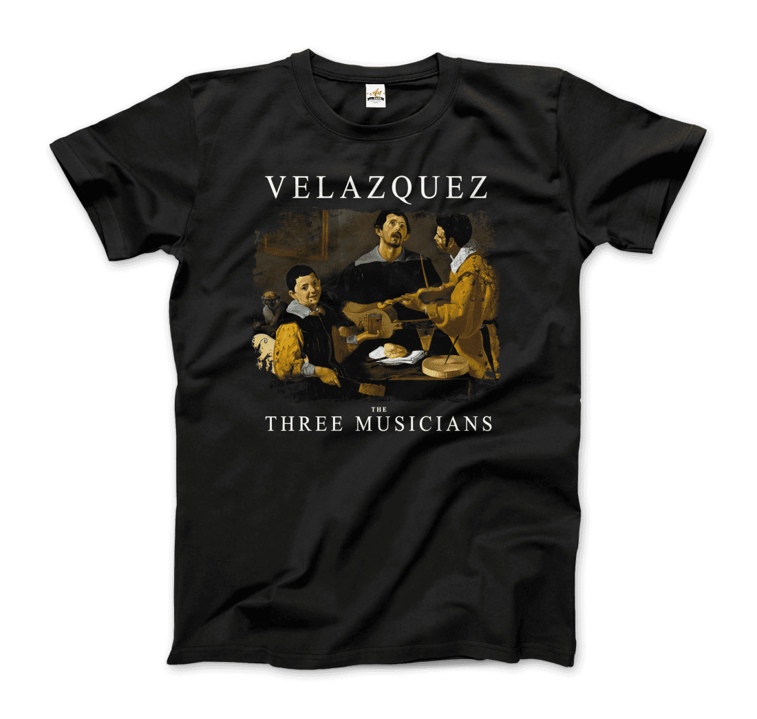 Diego Velazquez - The Three Musicians, 1622 Artwork T-Shirt-2