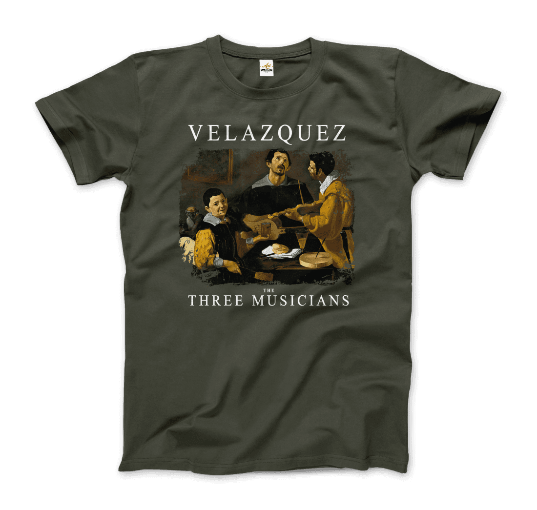 Diego Velazquez - The Three Musicians, 1622 Artwork T-Shirt-10