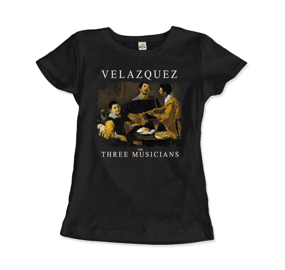 Diego Velazquez - The Three Musicians, 1622 Artwork T-Shirt-3