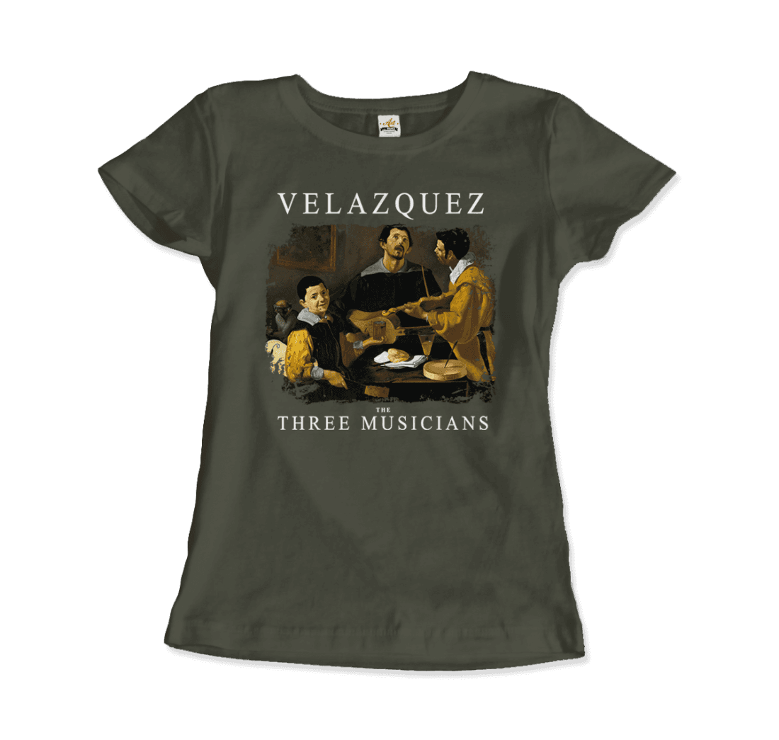 Diego Velazquez - The Three Musicians, 1622 Artwork T-Shirt-16