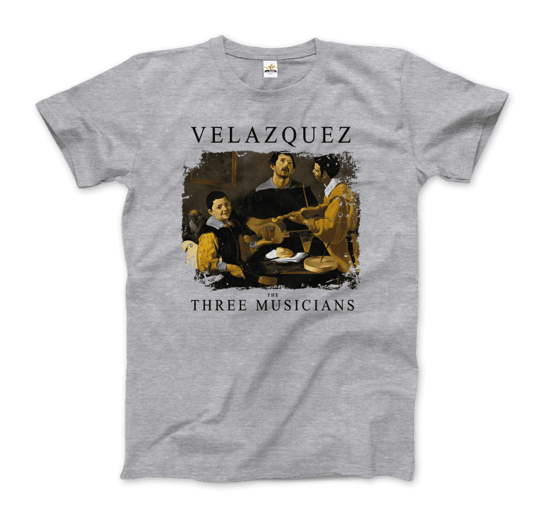 Diego Velazquez - The Three Musicians, 1622 Artwork T-Shirt-4