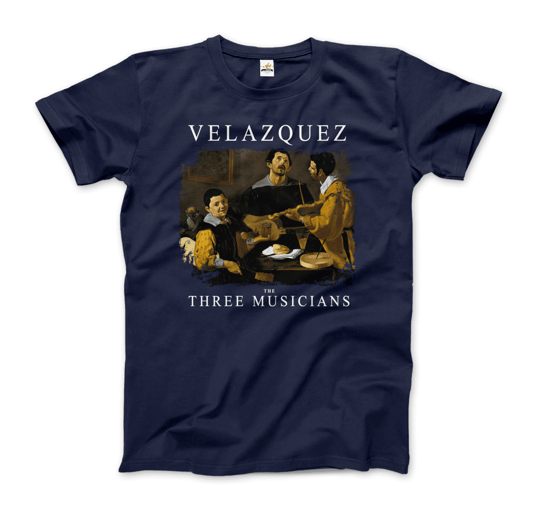 Diego Velazquez - The Three Musicians, 1622 Artwork T-Shirt-8