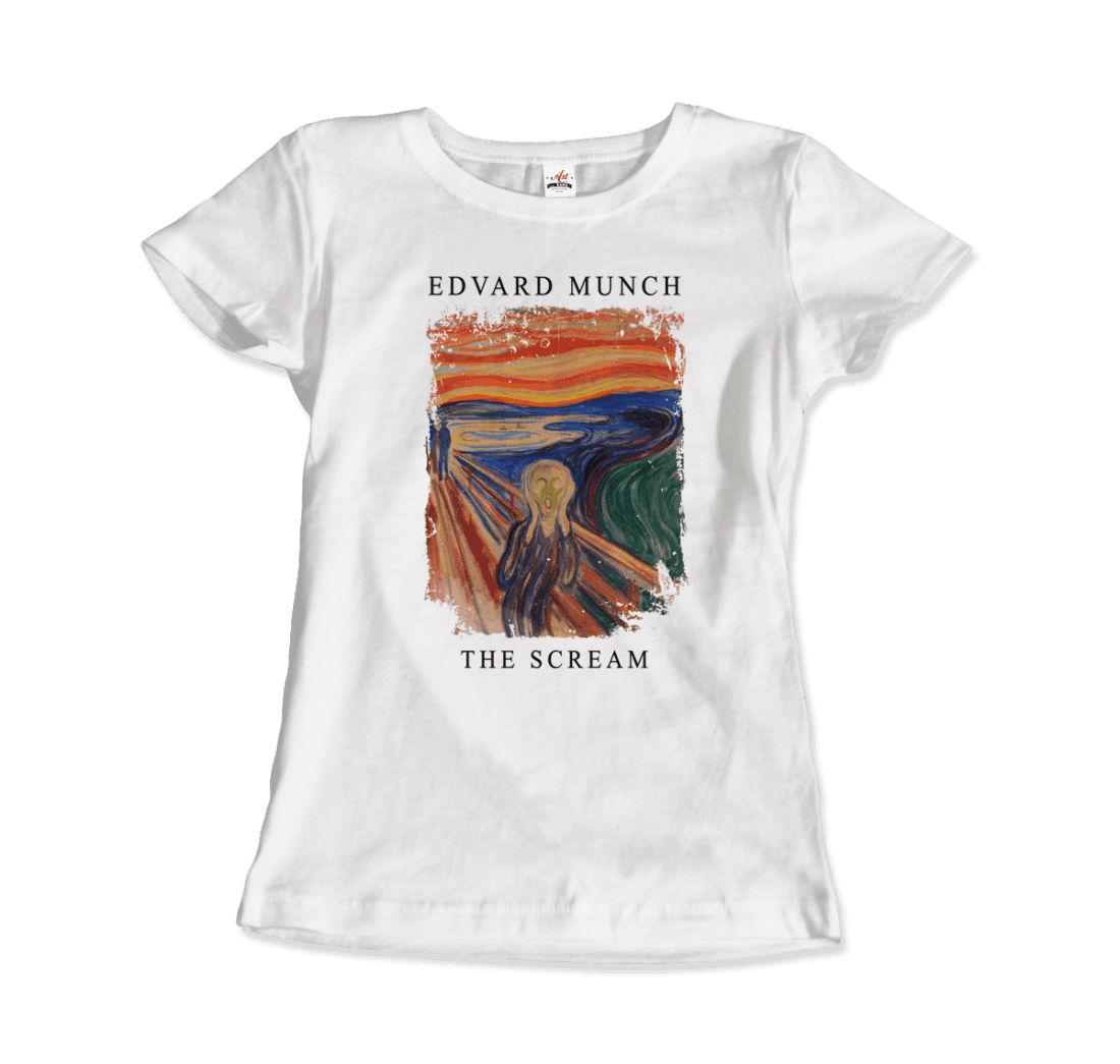 Edvard Munch - The Scream, 1893 Artwork T-Shirt-4