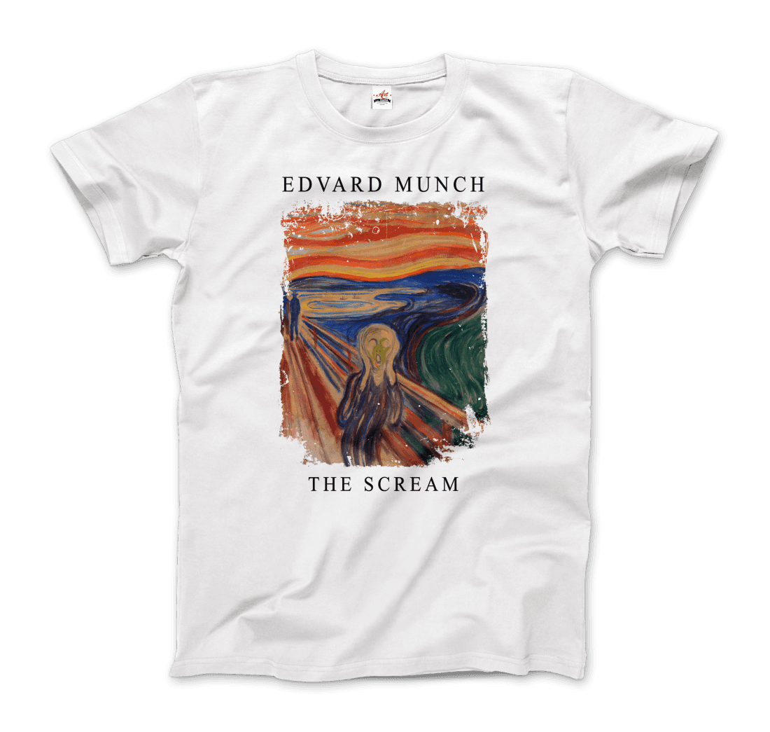 Edvard Munch - The Scream, 1893 Artwork T-Shirt-3