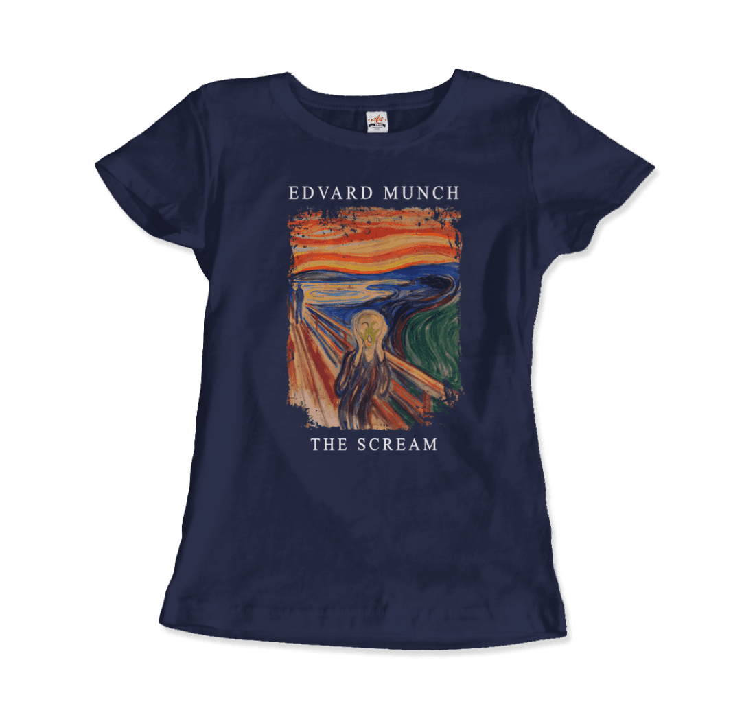 Edvard Munch - The Scream, 1893 Artwork T-Shirt-9