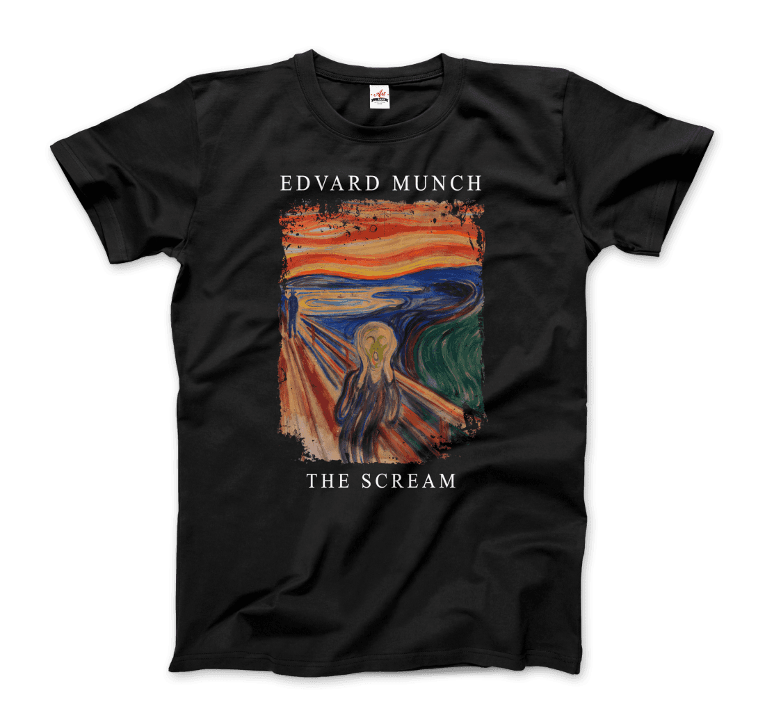 Edvard Munch - The Scream, 1893 Artwork T-Shirt-0