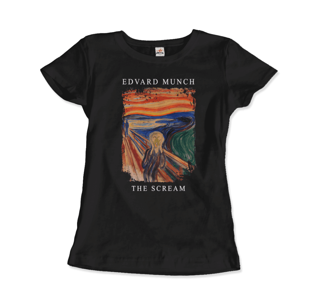 Edvard Munch - The Scream, 1893 Artwork T-Shirt-2