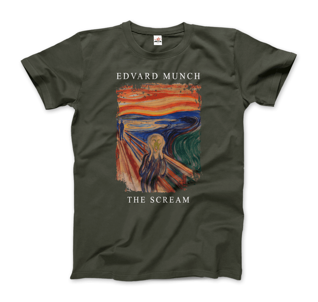 Edvard Munch - The Scream, 1893 Artwork T-Shirt-7