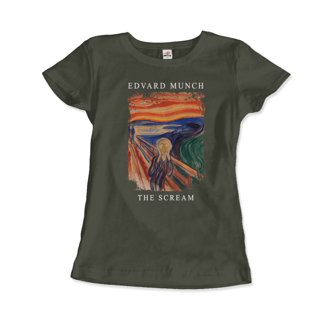 Edvard Munch - The Scream, 1893 Artwork T-Shirt-11