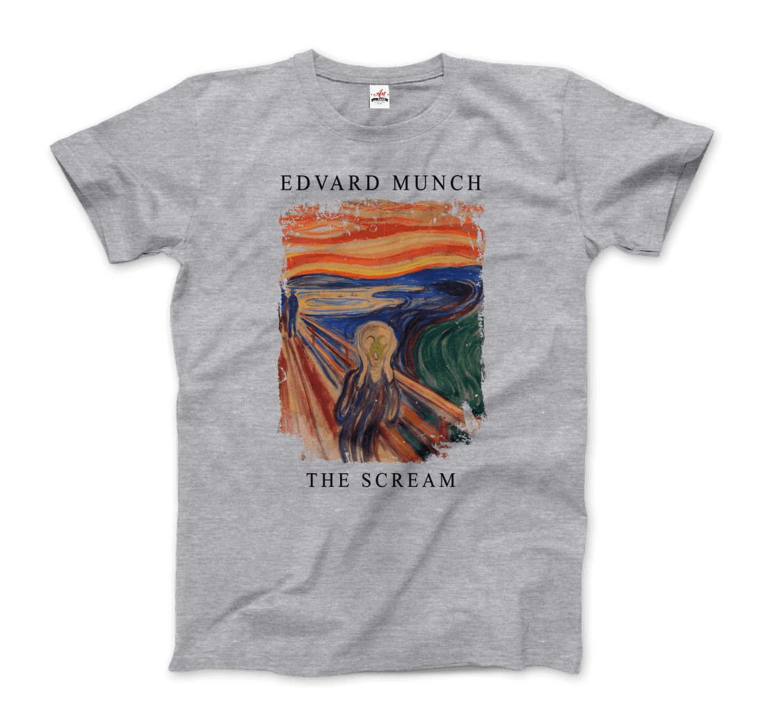 Edvard Munch - The Scream, 1893 Artwork T-Shirt-6