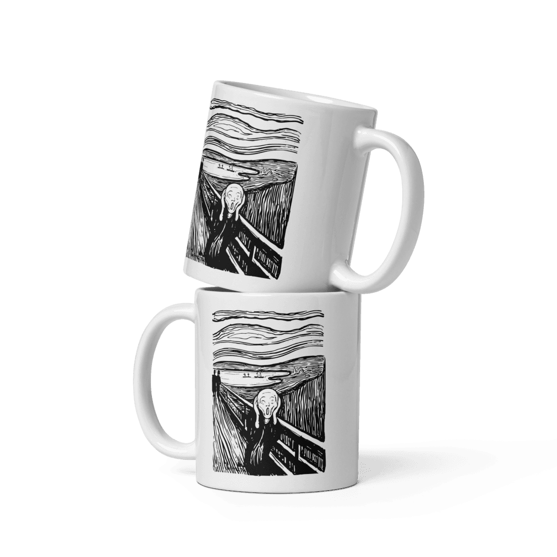 Edvard Munch - The Scream - Sketch Artwork Mug-2