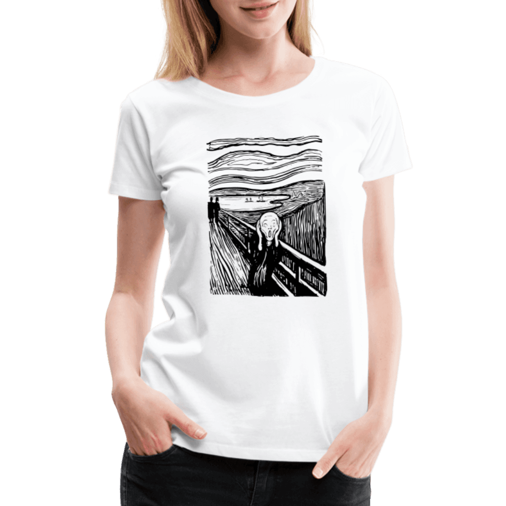 Edvard Munch - The Scream - Sketch Artwork T-Shirt-4