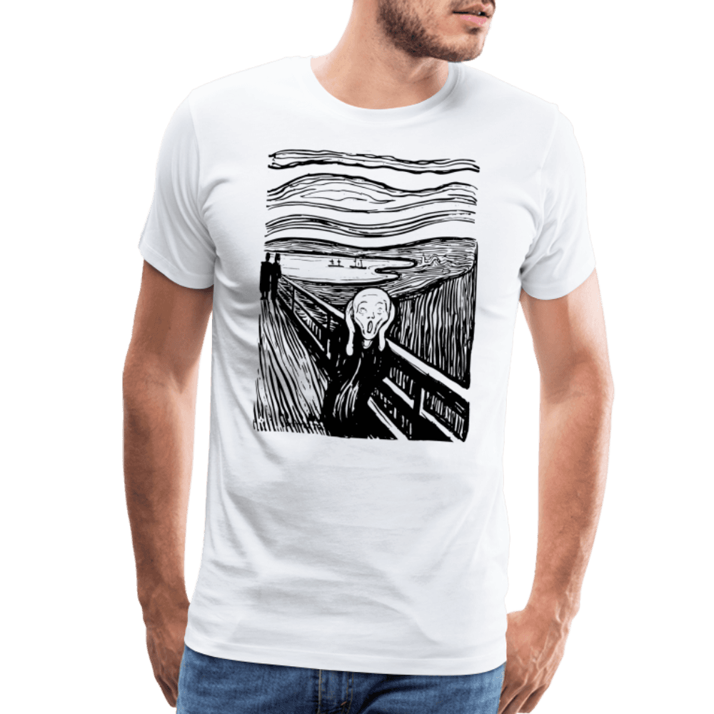 Edvard Munch - The Scream - Sketch Artwork T-Shirt-1