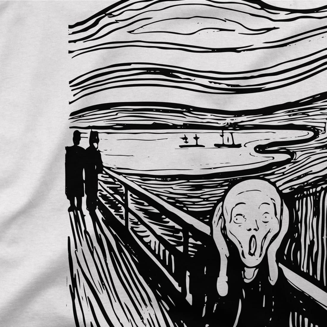 Edvard Munch - The Scream - Sketch Artwork T-Shirt-2