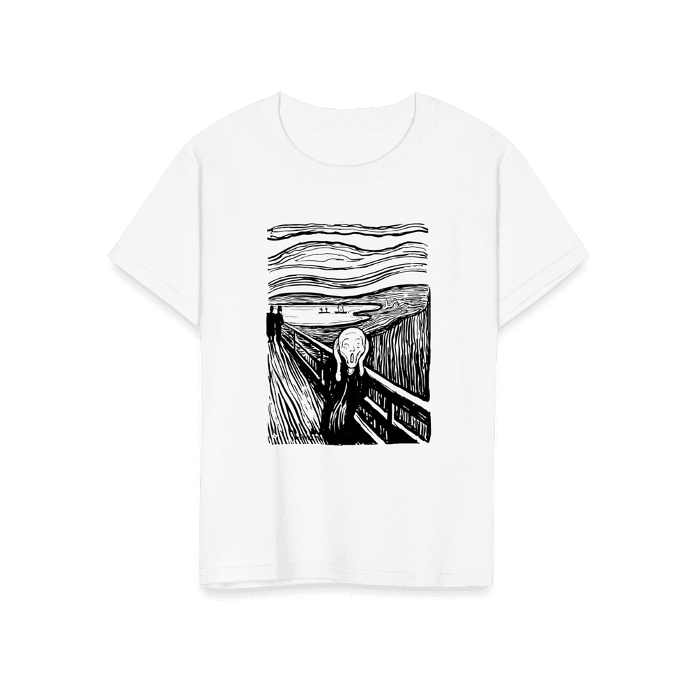 Edvard Munch - The Scream - Sketch Artwork T-Shirt-9