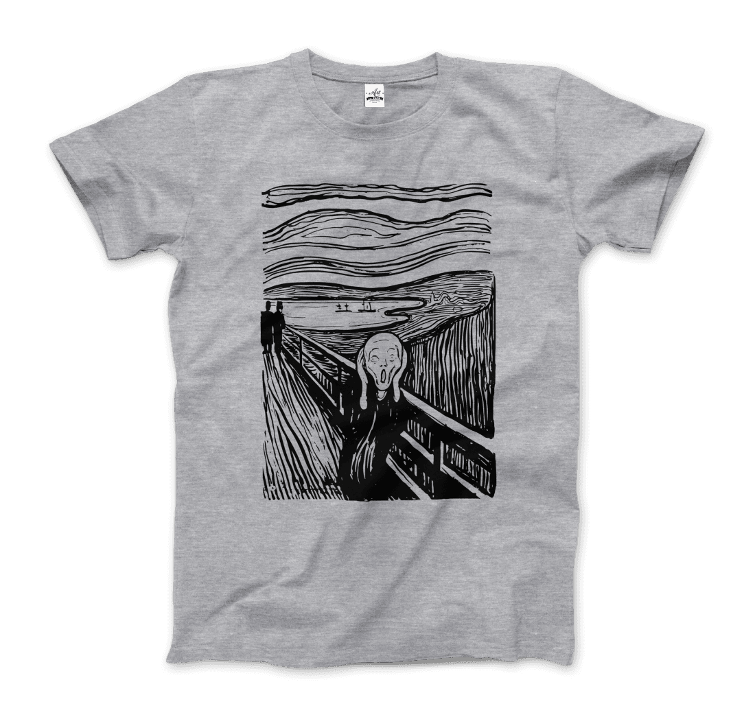 Edvard Munch - The Scream - Sketch Artwork T-Shirt-6