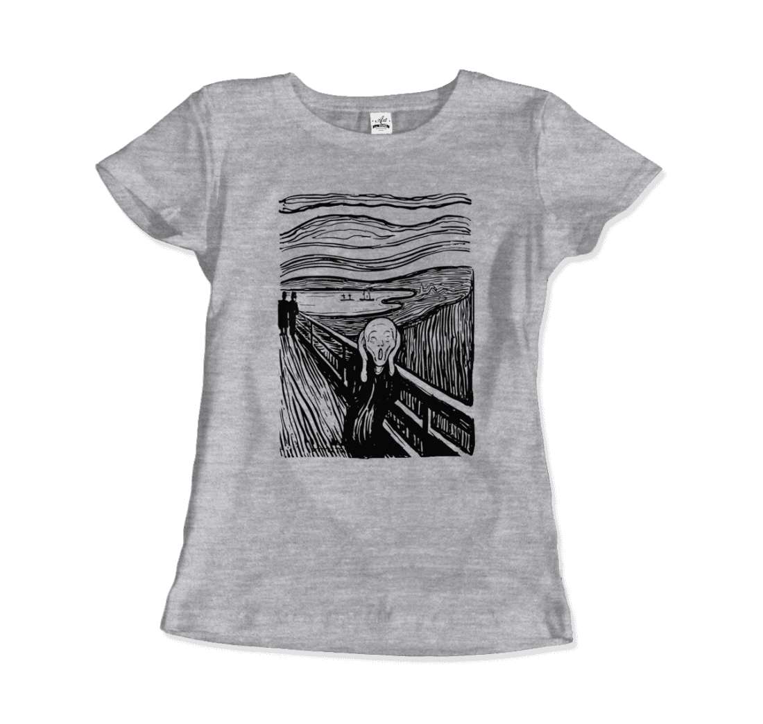 Edvard Munch - The Scream - Sketch Artwork T-Shirt-8