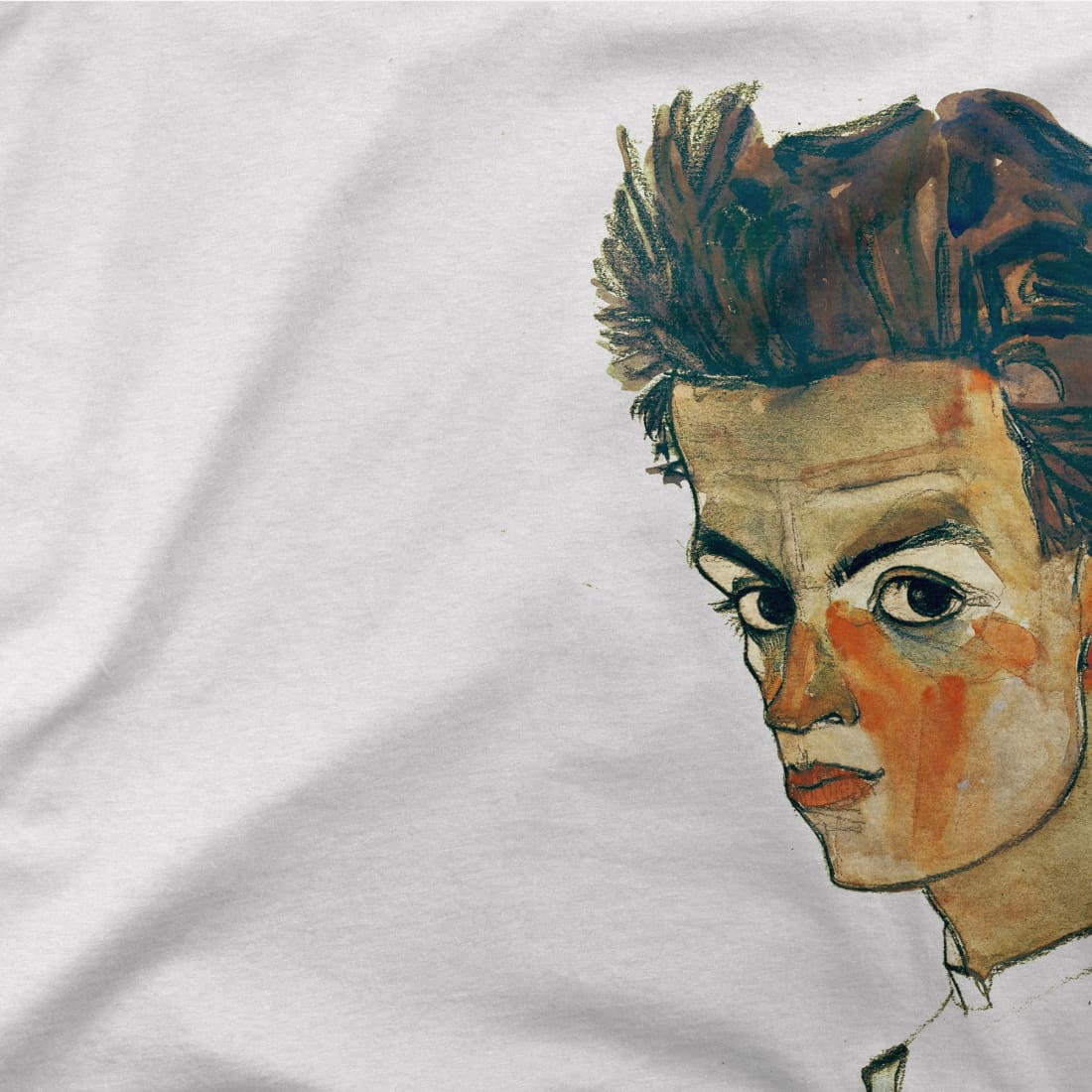 Egon Schiele Self-Portrait, Art T-Shirt-1