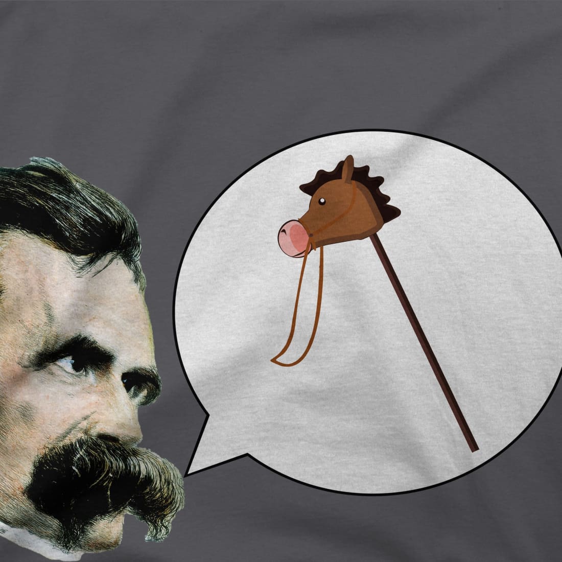 Friedrich Nietzche - Turin Horse Comic Style T-Shirt-1